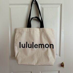Lululemon Canvas Tote Bag Double Handle